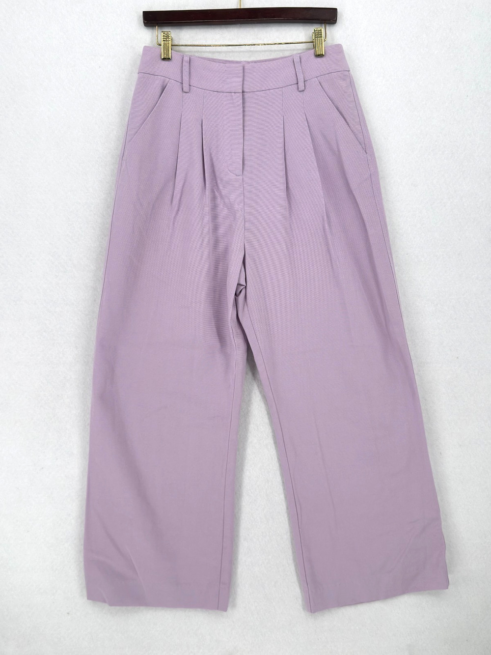 Farm Rio Lilac Purple Woven Pleated Wide Leg Pants Sz M